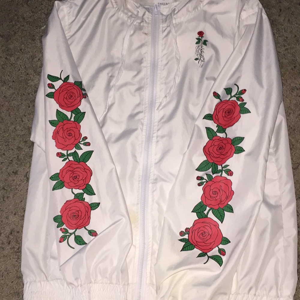 Empyre Keana Rose White Windbreaker Jacket